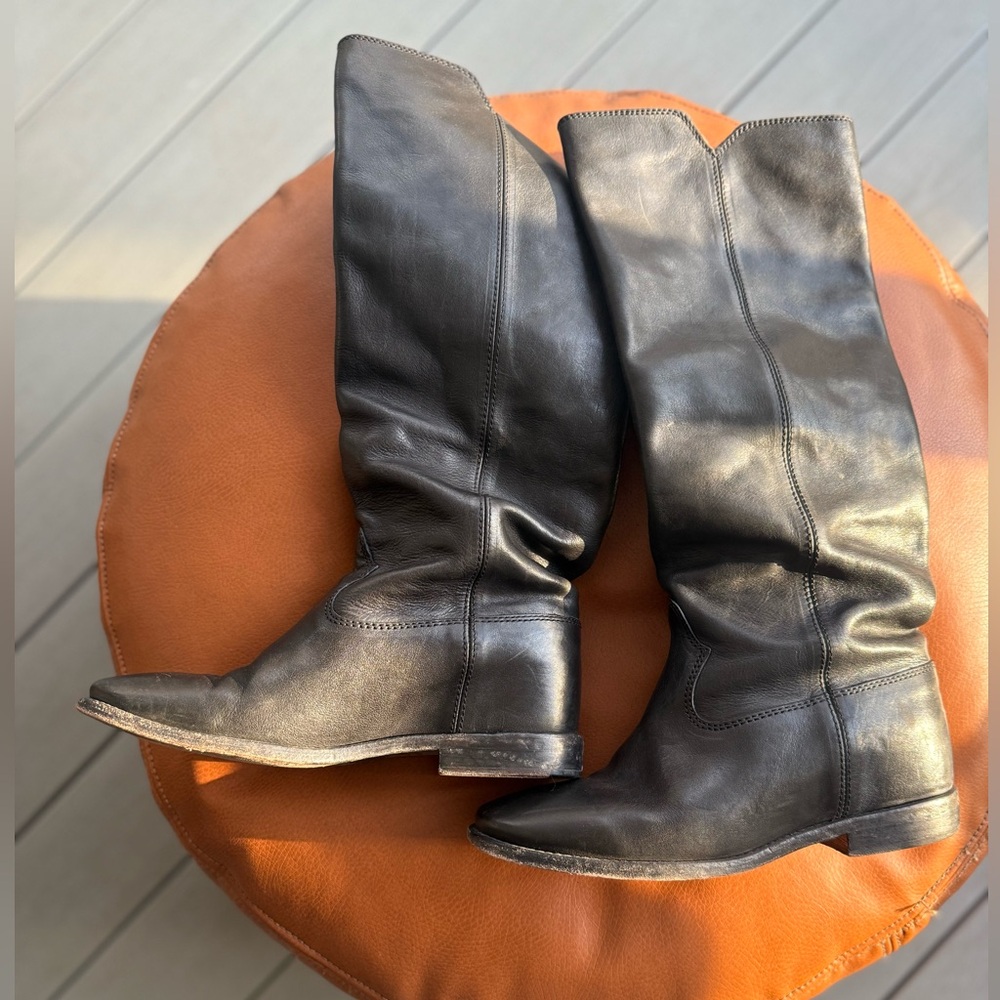 Isabel Marant Womens EU 38 Black Leather Riding Boots